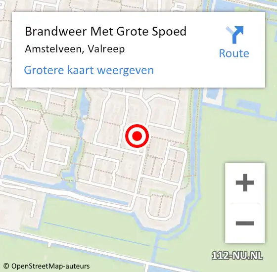 Locatie op kaart van de 112 melding: Brandweer Met Grote Spoed Naar Amstelveen, Valreep op 5 juni 2024 14:21