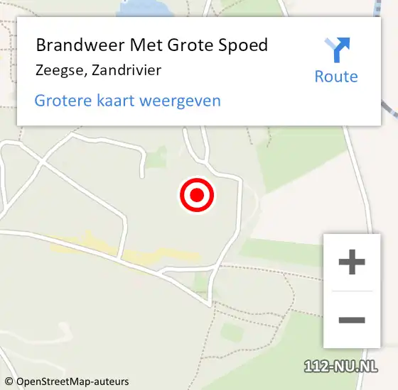 Locatie op kaart van de 112 melding: Brandweer Met Grote Spoed Naar Zeegse, Zandrivier op 5 juni 2024 14:48