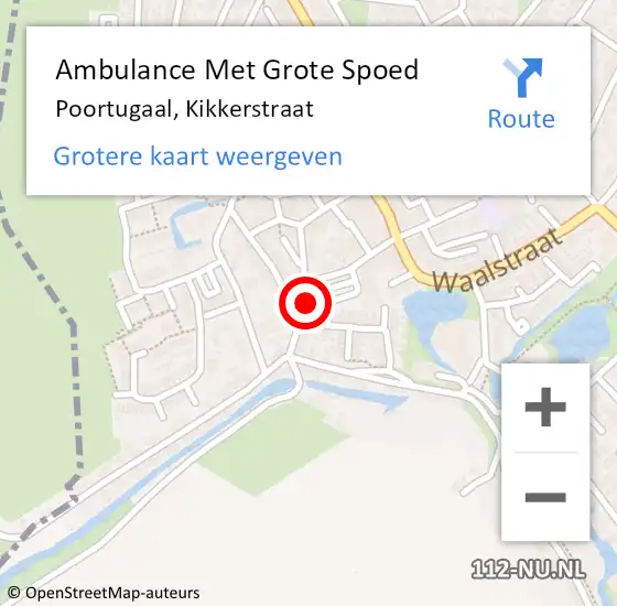 Locatie op kaart van de 112 melding: Ambulance Met Grote Spoed Naar Poortugaal, Kikkerstraat op 5 juni 2024 16:53