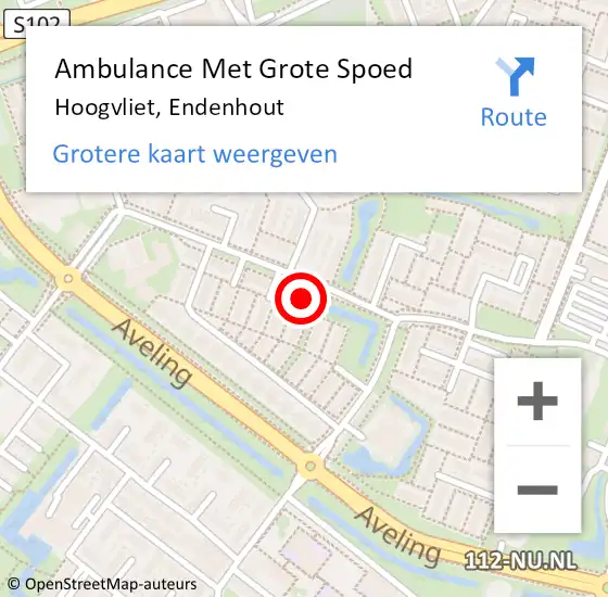 Locatie op kaart van de 112 melding: Ambulance Met Grote Spoed Naar Hoogvliet, Endenhout op 5 juni 2024 19:39