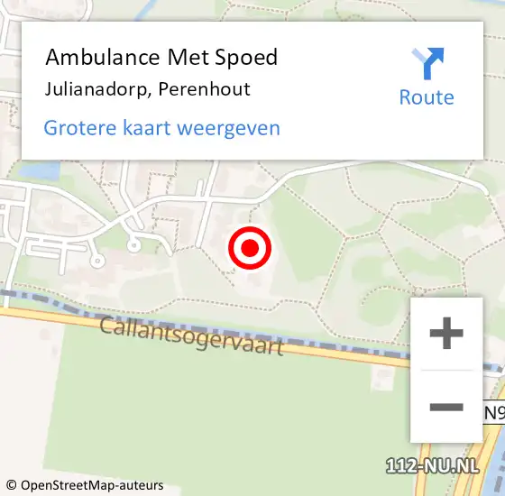 Locatie op kaart van de 112 melding: Ambulance Met Spoed Naar Julianadorp, Perenhout op 5 juni 2024 21:11