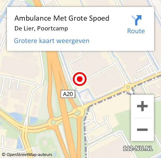 Locatie op kaart van de 112 melding: Ambulance Met Grote Spoed Naar De Lier, Poortcamp op 5 juni 2024 23:53