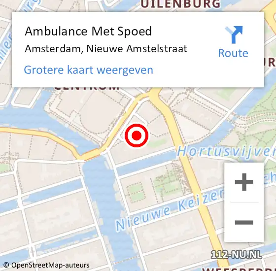 Locatie op kaart van de 112 melding: Ambulance Met Spoed Naar Amsterdam, Nieuwe Amstelstraat op 6 juni 2024 00:34