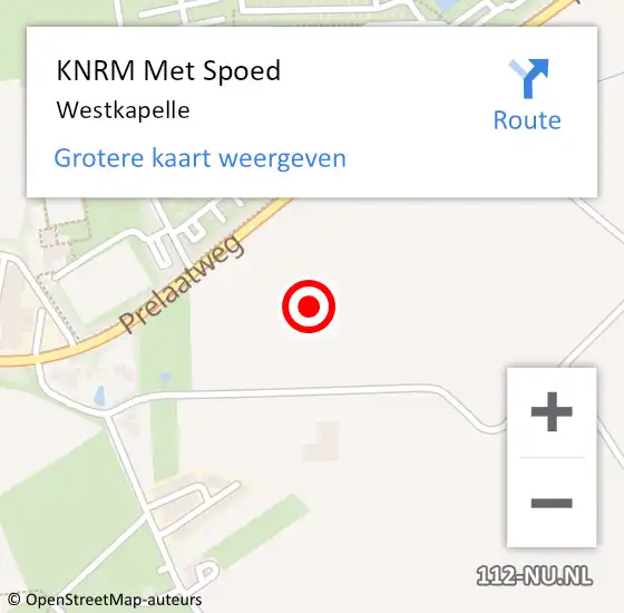 Locatie op kaart van de 112 melding: KNRM Met Spoed Naar Westkapelle op 6 juni 2024 01:14