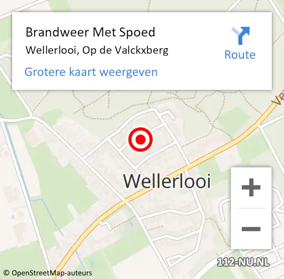 Locatie op kaart van de 112 melding: Brandweer Met Spoed Naar Wellerlooi, Op de Valckxberg op 6 juni 2024 01:35