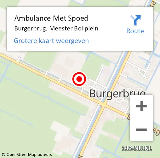 Locatie op kaart van de 112 melding: Ambulance Met Spoed Naar Burgerbrug, Meester Bollplein op 6 juni 2024 04:36