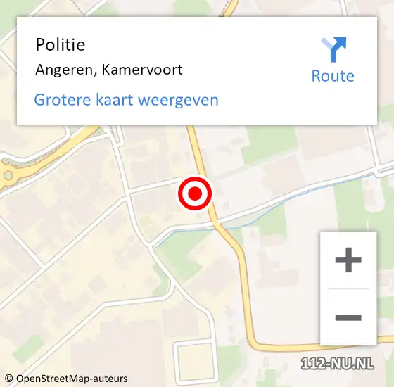 Locatie op kaart van de 112 melding: Politie Angeren, Kamervoort op 6 juni 2024 08:30