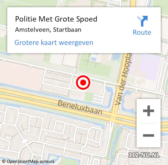 Locatie op kaart van de 112 melding: Politie Met Grote Spoed Naar Amstelveen, Startbaan op 6 juni 2024 12:02