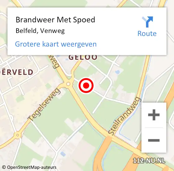 Locatie op kaart van de 112 melding: Brandweer Met Spoed Naar Belfeld, Venweg op 6 juni 2024 14:23