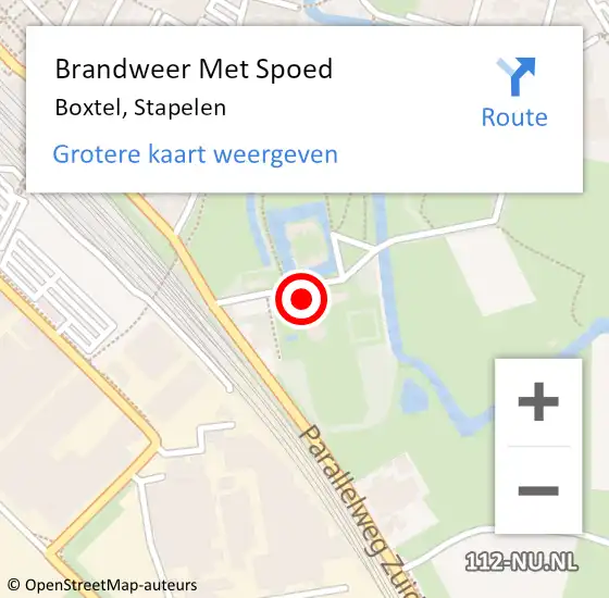 Locatie op kaart van de 112 melding: Brandweer Met Spoed Naar Boxtel, Stapelen op 6 juni 2024 18:14