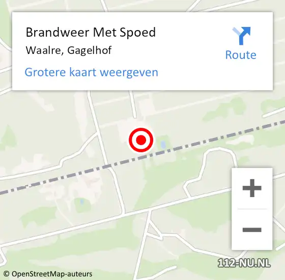 Locatie op kaart van de 112 melding: Brandweer Met Spoed Naar Waalre, Gagelhof op 6 juni 2024 18:31