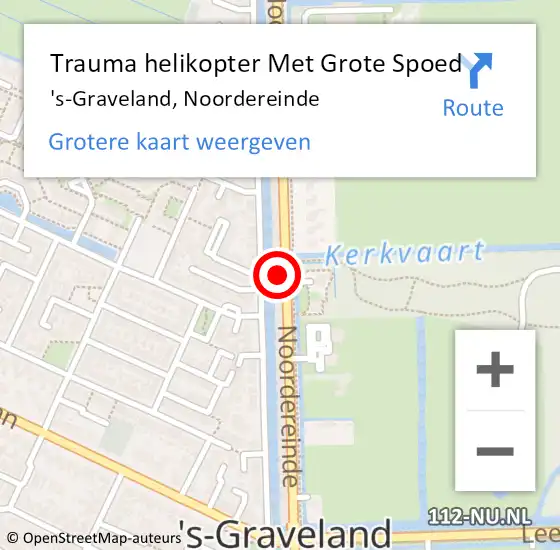 Locatie op kaart van de 112 melding: Trauma helikopter Met Grote Spoed Naar 's-Graveland, Noordereinde op 6 juni 2024 18:43