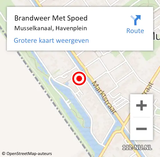 Locatie op kaart van de 112 melding: Brandweer Met Spoed Naar Musselkanaal, Havenplein op 6 juni 2024 20:12