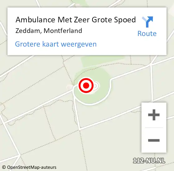 Locatie op kaart van de 112 melding: Ambulance Met Zeer Grote Spoed Naar Zeddam, Montferland op 6 juni 2024 20:50