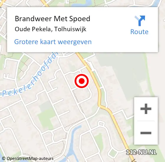 Locatie op kaart van de 112 melding: Brandweer Met Spoed Naar Oude Pekela, Tolhuiswijk op 6 juni 2024 21:53