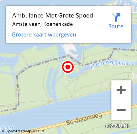 Locatie op kaart van de 112 melding: Ambulance Met Grote Spoed Naar Amstelveen, Koenenkade op 7 juni 2024 08:13