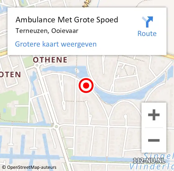 Locatie op kaart van de 112 melding: Ambulance Met Grote Spoed Naar Terneuzen, Ooievaar op 17 oktober 2013 02:14