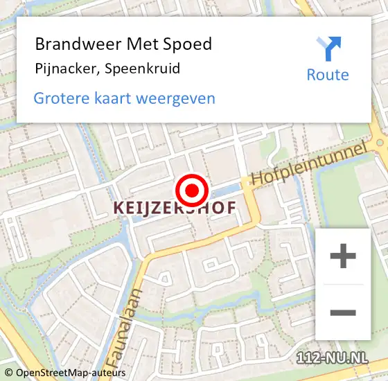 Locatie op kaart van de 112 melding: Brandweer Met Spoed Naar Pijnacker, Speenkruid op 7 juni 2024 13:20