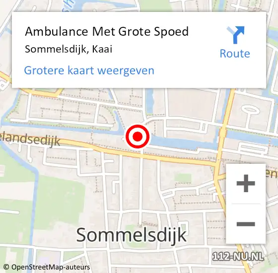 Locatie op kaart van de 112 melding: Ambulance Met Grote Spoed Naar Sommelsdijk, Kaai op 7 juni 2024 13:20