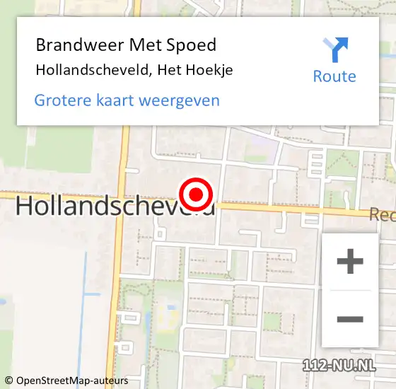 Locatie op kaart van de 112 melding: Brandweer Met Spoed Naar Hollandscheveld, Het Hoekje op 7 juni 2024 14:05