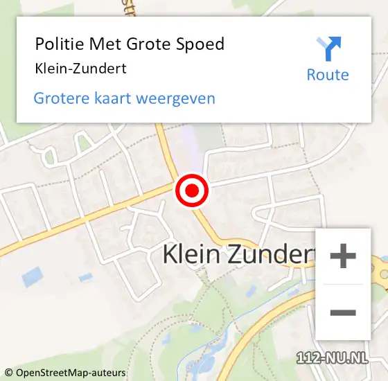 Locatie op kaart van de 112 melding: Politie Met Grote Spoed Naar Klein-Zundert op 7 juni 2024 14:28