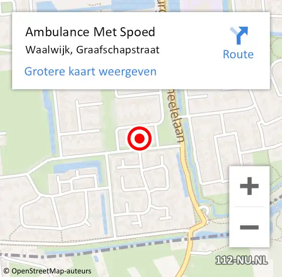Locatie op kaart van de 112 melding: Ambulance Met Spoed Naar Waalwijk, Graafschapstraat op 8 oktober 2014 16:46