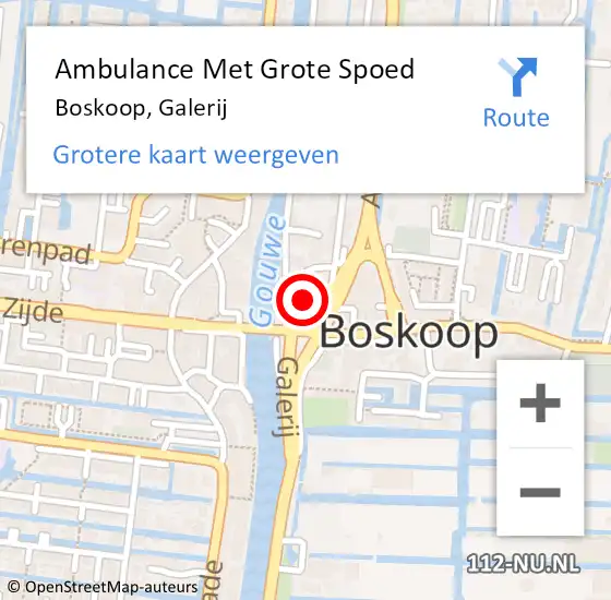 Locatie op kaart van de 112 melding: Ambulance Met Grote Spoed Naar Boskoop, Galerij op 7 juni 2024 15:29