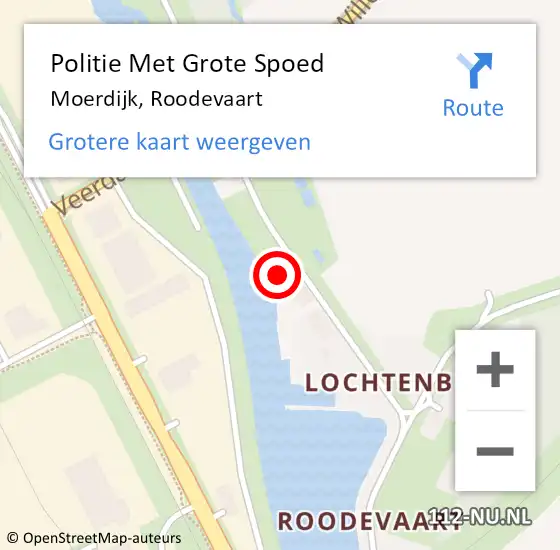 Locatie op kaart van de 112 melding: Politie Met Grote Spoed Naar Moerdijk, Roodevaart op 7 juni 2024 15:59