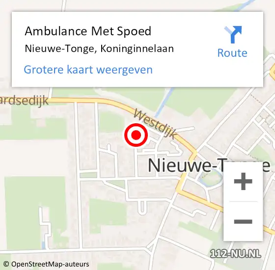 Locatie op kaart van de 112 melding: Ambulance Met Spoed Naar Nieuwe-Tonge, Koninginnelaan op 7 juni 2024 16:16