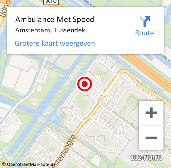 Locatie op kaart van de 112 melding: Ambulance Met Spoed Naar Amsterdam, Tussendek op 7 juni 2024 16:51