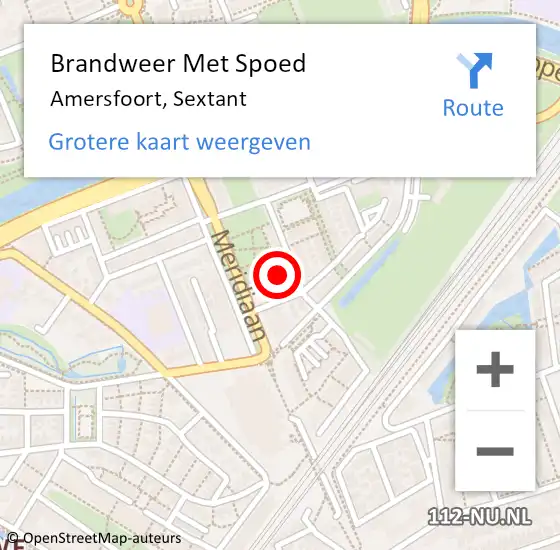 Locatie op kaart van de 112 melding: Brandweer Met Spoed Naar Amersfoort, Sextant op 7 juni 2024 17:18