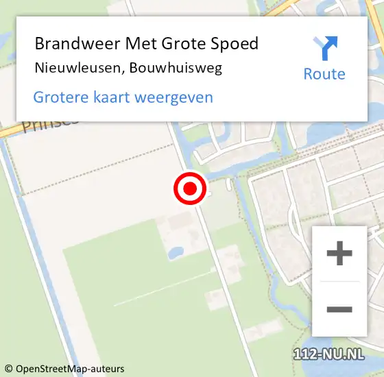 Locatie op kaart van de 112 melding: Brandweer Met Grote Spoed Naar Nieuwleusen, Bouwhuisweg op 8 oktober 2014 17:05