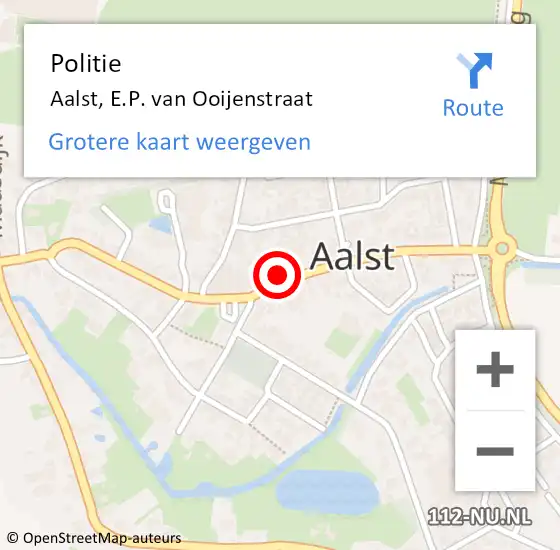 Locatie op kaart van de 112 melding: Politie Aalst, E.P. van Ooijenstraat op 7 juni 2024 20:21