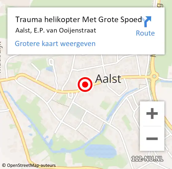 Locatie op kaart van de 112 melding: Trauma helikopter Met Grote Spoed Naar Aalst, E.P. van Ooijenstraat op 7 juni 2024 20:24