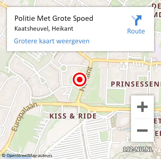 Locatie op kaart van de 112 melding: Politie Met Grote Spoed Naar Kaatsheuvel, Heikant op 7 juni 2024 21:11