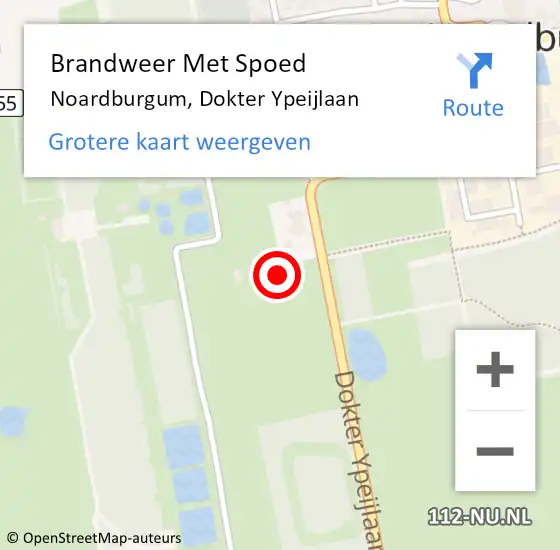 Locatie op kaart van de 112 melding: Brandweer Met Spoed Naar Noardburgum, Dokter Ypeijlaan op 7 juni 2024 22:09