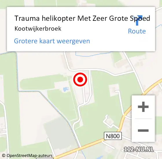 Locatie op kaart van de 112 melding: Trauma helikopter Met Zeer Grote Spoed Naar Kootwijkerbroek op 8 juni 2024 00:28