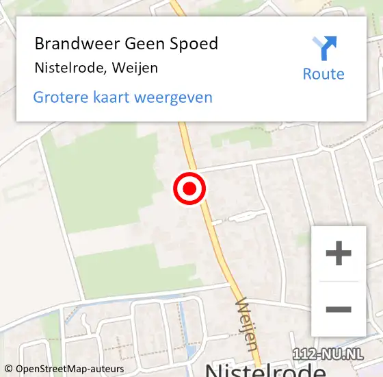 Locatie op kaart van de 112 melding: Brandweer Geen Spoed Naar Nistelrode, Weijen op 8 juni 2024 01:29