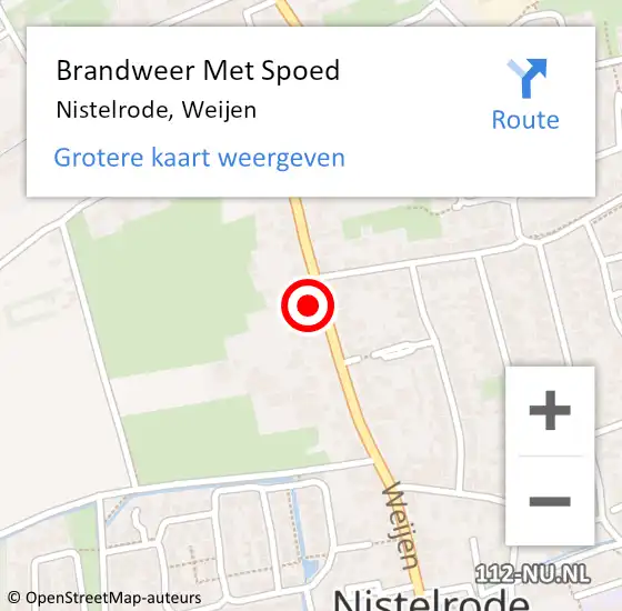 Locatie op kaart van de 112 melding: Brandweer Met Spoed Naar Nistelrode, Weijen op 8 juni 2024 01:30