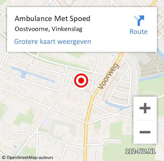 Locatie op kaart van de 112 melding: Ambulance Met Spoed Naar Oostvoorne, Vinkenslag op 8 juni 2024 02:33