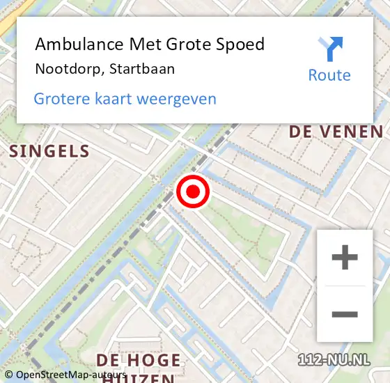 Locatie op kaart van de 112 melding: Ambulance Met Grote Spoed Naar Nootdorp, Startbaan op 8 juni 2024 04:55