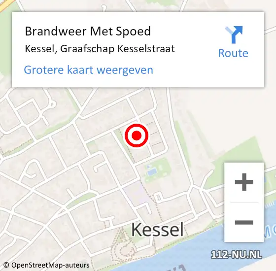 Locatie op kaart van de 112 melding: Brandweer Met Spoed Naar Kessel, Graafschap Kesselstraat op 8 juni 2024 06:36