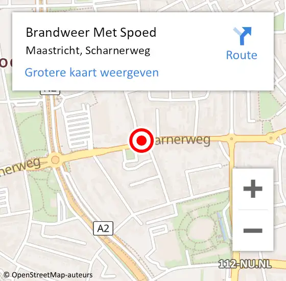 Locatie op kaart van de 112 melding: Brandweer Met Spoed Naar Maastricht, Scharnerweg op 8 juni 2024 06:40