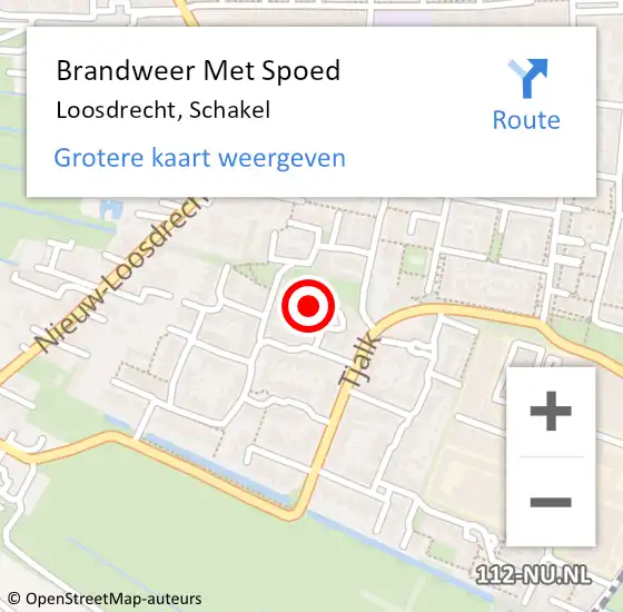 Locatie op kaart van de 112 melding: Brandweer Met Spoed Naar Loosdrecht, Schakel op 8 juni 2024 11:36