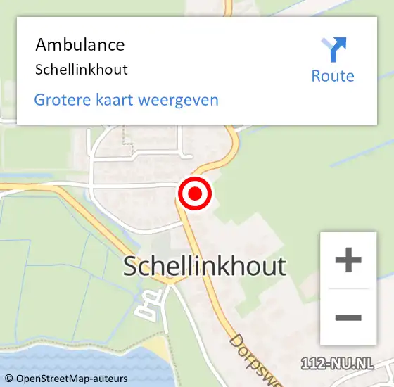 Locatie op kaart van de 112 melding: Ambulance Schellinkhout op 8 juni 2024 12:16