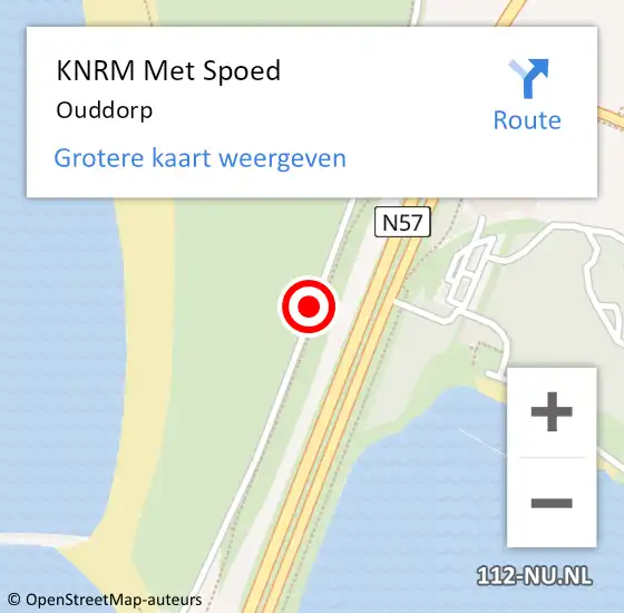 Locatie op kaart van de 112 melding: KNRM Met Spoed Naar Ouddorp op 8 juni 2024 13:18