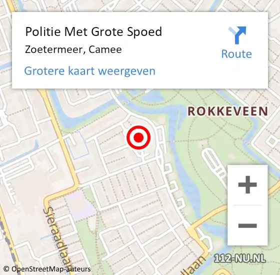 Locatie op kaart van de 112 melding: Politie Met Grote Spoed Naar Zoetermeer, Camee op 8 juni 2024 17:13