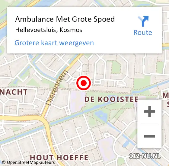 Locatie op kaart van de 112 melding: Ambulance Met Grote Spoed Naar Hellevoetsluis, Kosmos op 8 juni 2024 19:43