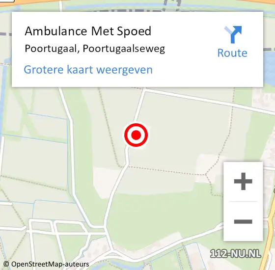 Locatie op kaart van de 112 melding: Ambulance Met Spoed Naar Poortugaal, Poortugaalseweg op 8 juni 2024 21:44