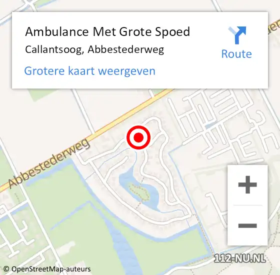 Locatie op kaart van de 112 melding: Ambulance Met Grote Spoed Naar Callantsoog, Abbestederweg op 9 juni 2024 05:02
